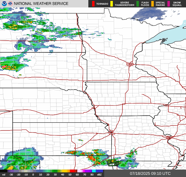 Weather radar map